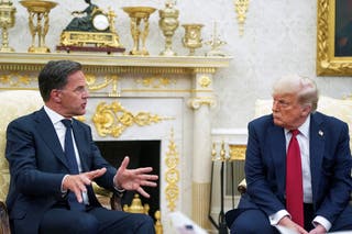 Mr. Trump met with NATO Secretary General Mark Rutte on Monday